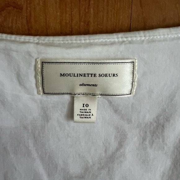 Anthropologie Moulinette Soeurs White Casual Sundress with Flutter Cap Sleeves - Picture 2 of 14